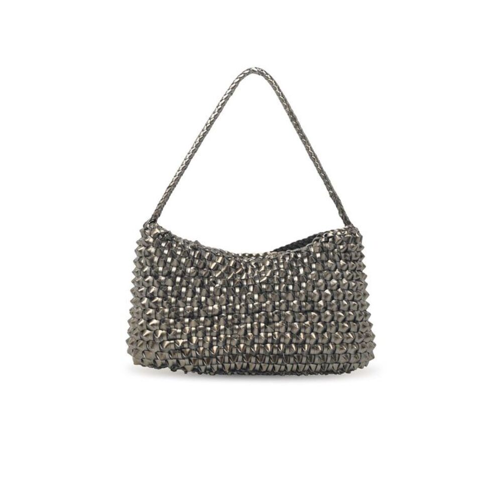 Dragon Diffusion 'Basil Cactus' 'Covert Foil' Silver Leather Bag Women